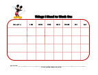 mickey mouse with mask behavior chart