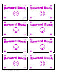 Behavior Bucks Reward Chart