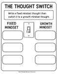 growth and fixed mindset worksheet