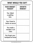 fixed and growth mindset worksheet