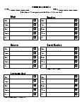 Homework Chart For Middle School