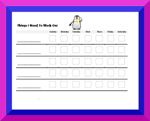 Penguin Sticker Chart