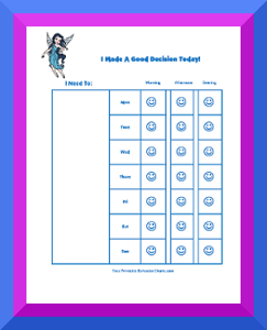 Free Behavior Charts For Preschoolers