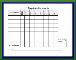 Rules And Consequences Chart For Home