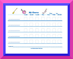 Fill In Chore Chart