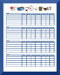 Printable Chore Charts Point System