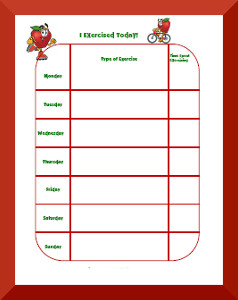 Exercise Chart For Kids