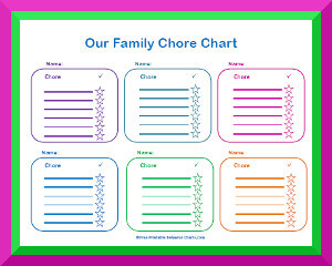 Family Chore Charts | Free Printable Chore Charts
