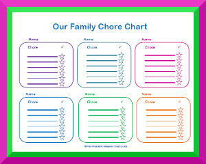 Printable Chore Charts For Adults