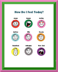 Feelings Chart For Toddlers