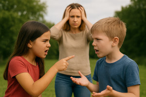 children fighting