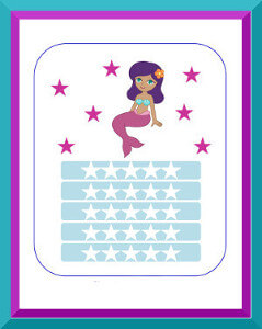 Mermaid Sticker Chart