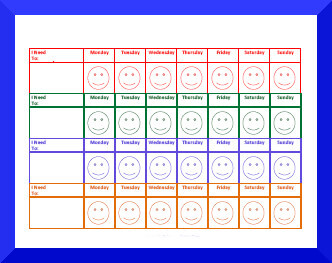 Month Chart For Kindergarten