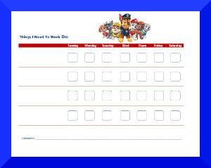 Paw Patrol Behavior Charts