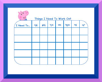 Peppa Pig Toilet Training Chart