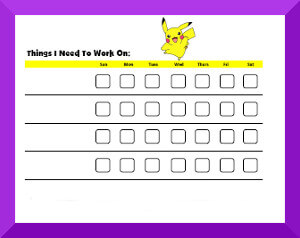 pikachu behavior chart
