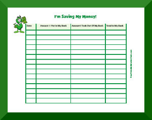 Savings Printable Chart