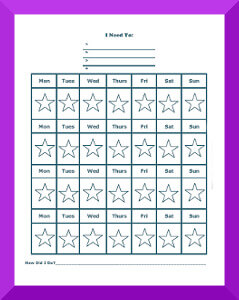 Monthly Reward Chart Template