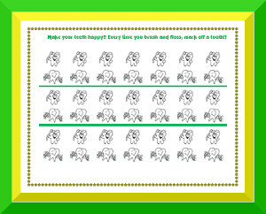 Teeth Brushing And Flossing Chart