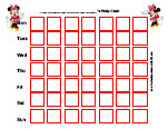 Minnie Mouse Potty Chart