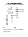 thanksgiving crossword